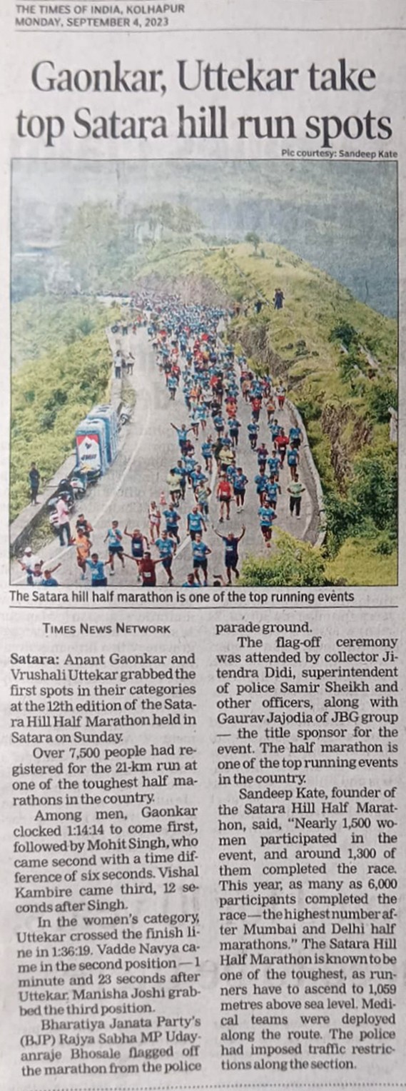 JBG SATARA HILL HALF MARATHON 2023